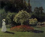 Claude Monet Lady in the Garden painting